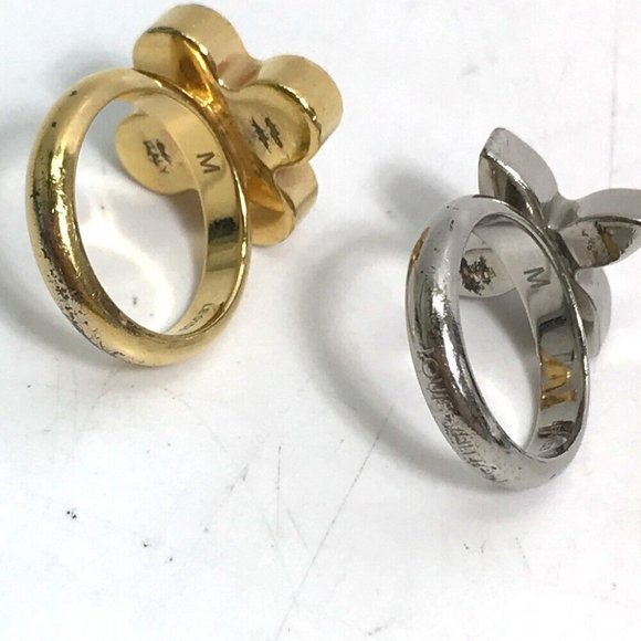 Auth LOUIS VUITTON M65247 Rhinestone Berg-Love Letters Rhinestone 2-piece set Ri - Picture 3 of 8